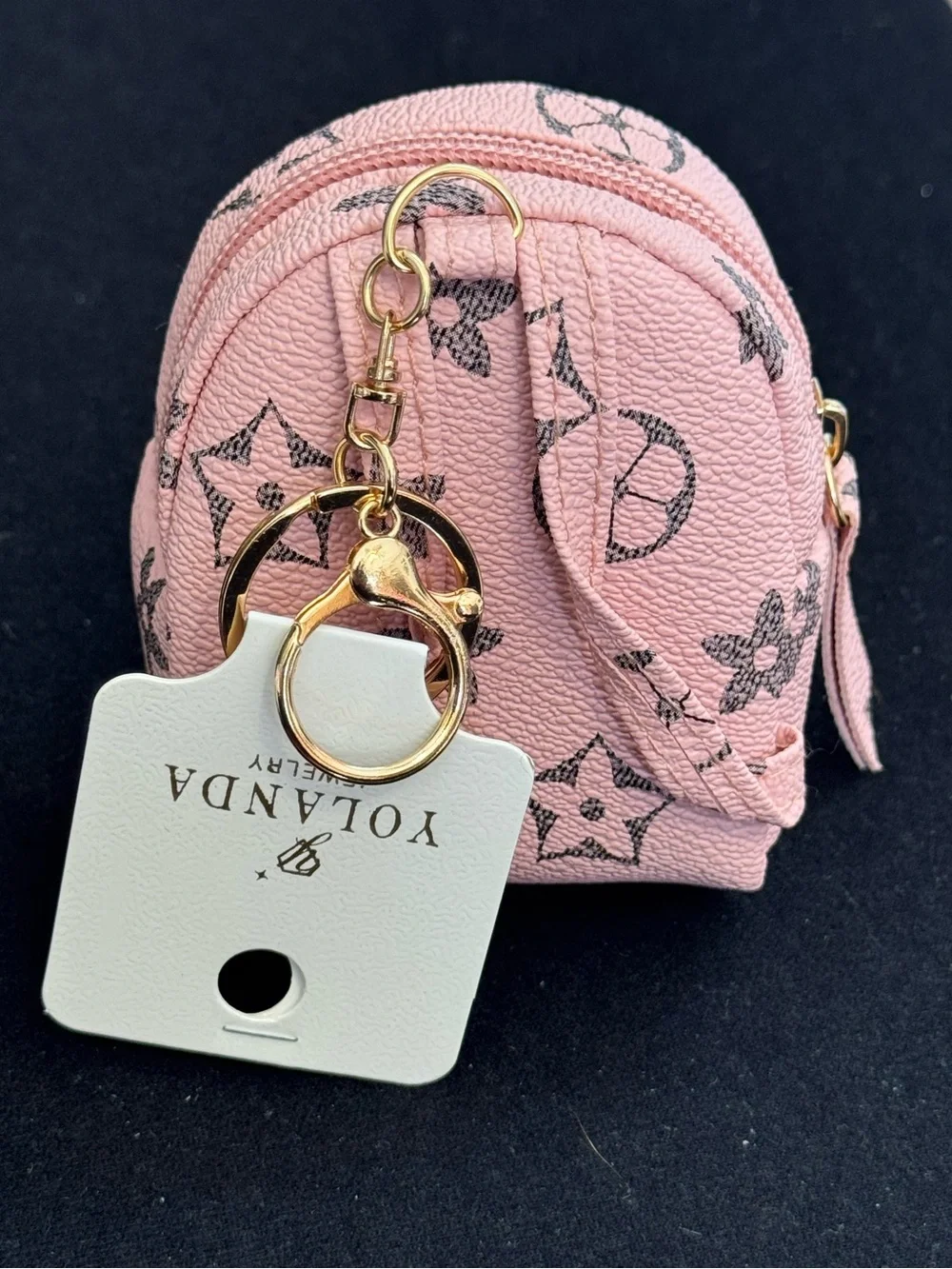 NWT Yolanda Mini Backpack Keychain Bag charm Coin Purse Wallet Pink
